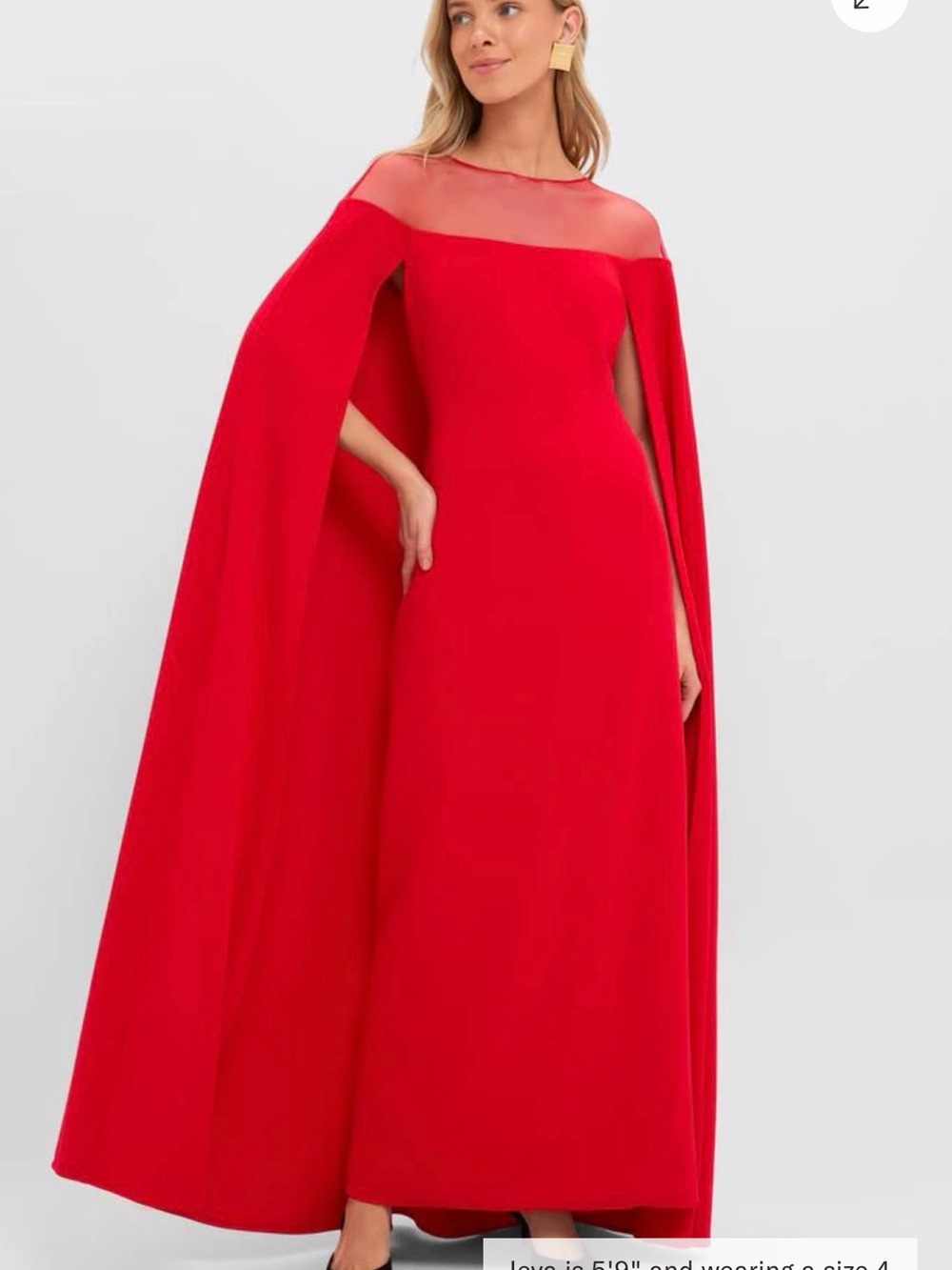 TUCKERNUCK
Red Estelle Cape Maxi Dress